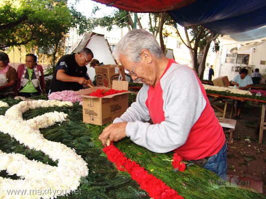 Celebracion del SeÃ±or de la Misericordia/ Mercy's Lord Celebration.02-25
Desde muy temprano los artesanos empezaron con el proceso de ' Enflorado' de las Portadas dedicadas al seÃ±or de la Misericordia. 

From very early the craftmen   began with the process of ' Enflorado of the ' Portadas'  dedicated to the Mercy's Lord.
Keywords: Celebracion SeÃ±or  Misericordia  Mercy  Lord Celebration coyocan candelaria town pueblo