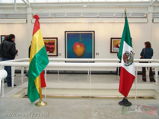 Bolivia en el CorazÃ³n / Bolivia in the Heart 2006  08-18
Esta ExposiciÃ³n une mÃ¡s a nuestros paÃ­ses. 

This Exhibition join more to our countries. 
Keywords: Bolivia embajador ambassador Jorge Mansilla Torres Centro Cultural Bicentenario Juarez Bicentenary Cultural Center