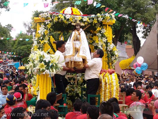 CelebraciÃ³n del SeÃ±or de la Misericordia / Mercy's Lord Celebration 2006 (11-14)
La esperada imÃ¡gen del SeÃ±or de la Misericordia fuÃ© recibida con vÃ­tores por toda la gente.

The awaited image was received with horrays by all people. 
Keywords: SeÃ±or de la misericordia Mercy Lord Coyoacan Pueblo de la candelaria tapetes de aserrin sawdust rug Templo de los Reyes King temple