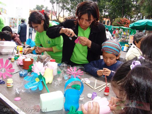 Expos en el D.F.  / Expos in the D.F.  2006  10-12
A los niÃ±os se les enseÃ±aba a crear artÃ­culos Ãºtiles y bonitos usando materiales reciclados como botellas de plÃ¡stico.

The children learn to create  useful and pretty articles using recycled material like plastic bottles. 
Keywords: DIA MUNDIAL DEL MEDIO AMBIENTE 2006 ENVIROMENT WORLD DAY  reciclaje  Recycling