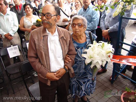 Bodas Colectivas en CoyoacÃ¡n 2006 / Colective Weddings in Coyoacan 2006
A el evento asistieron parejas de todas las edades incluso aquellas que contaban con mÃ¡s de 50 aÃ±os de casados que querÃ­an renovar su compromiso matrimonial.

The event  attended couples of all the ages even that counted with more than 50 years of married which they wanted to renew their married commitment. 
Keywords: Bodas Colectivas Colective Marriages Coyoacan Wedding