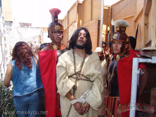 Viernes Santo / Holy Friday : Pueblo de la Candelaria  2006 01-12
El viernes 14 de Abril se llevÃ³ a cabo la tradicional representaciÃ³n de la PasiÃ³n de Cristo en el Pueblo de la Candelaria en CoyoacÃ¡n, la cual cuenta con mÃ¡s de 56 aÃ±os de tradiciÃ³n.

Friday  April 14th was carried out the traditional representation of the Passion of Christ in the " Candelaria" Town   in CoyoacÃ¡n delegation, which has more than 56 years of tradition. 
Keywords: Viernes Santo Holy Friday  2006 Easter Semana Santa Crucifixion  Jesus