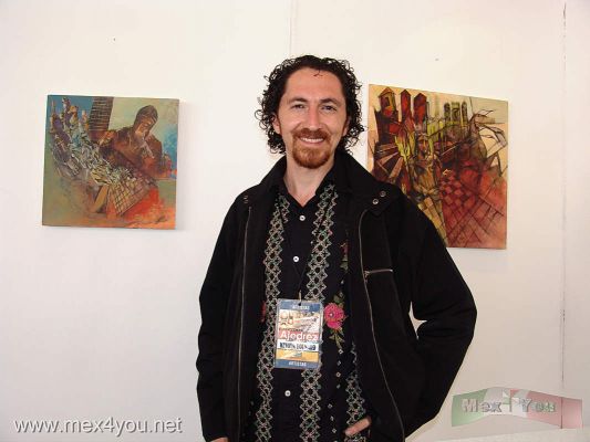 Festival de Ajedrez / Chess Festival MÃ©xico 2006    01-12
Pudimos apreciar las obras de artistas internacionales, relativas al ajedrez, como el pintor Newyorkino: Kevork Mourad.

We could appreciate works of  international artists , about the chess, like the Newyork painter: Kevork Mourad. 
Keywords: festival ajedrez chess zocalo ciudad de mexico city Kevork Mourad