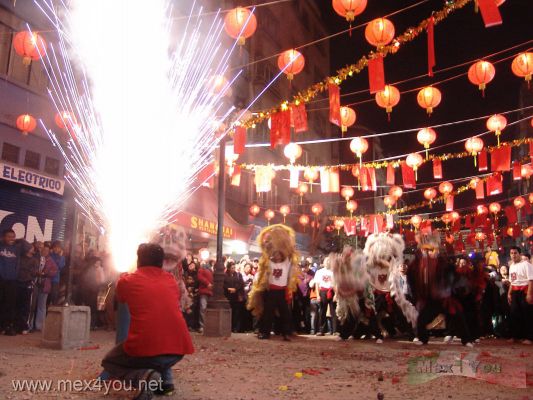 AÃ±o Chino en MÃ©xico/ Chinese Year in Mexico 2006    (06-12)
Ya en la noche la gente disfrutÃ³ del colorido de los fuegos artificiales con las danzas del dragÃ³n y el leÃ³n. 

At night people already enjoyed colorful fireworks whith  the dragoon and the lion dances.
Keywords: AÃ±o Chino  Mexico Chinese Year Mexico 2006 china