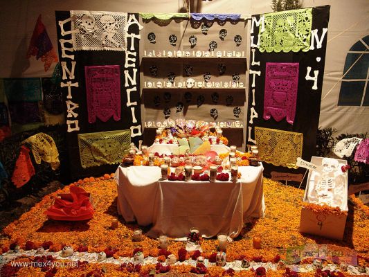 Preparativos para el Dia de Muertos/Before the Day of the Dead.(05-08)
Podemos observar la fusión de las culturas prehispánicas con la española. 

We could see the fusion of the  prehispanic and spaniard cultures. 
Keywords: Dia de Muertos en la Ciudad de México/ Day of the Dead in Mexico City.