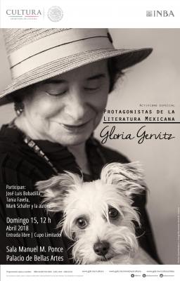 La escritora Gloria Gervitz, autora de Migraciones, serÃ¡ reconocida como una protagonista de la literatura mexicana
Autora de un poema perpetuo, Gloria Gervitz es una de las voces poÃ©ticas mÃ¡s importantes de las letras de nuestro paÃ­s. El Instituto Nacional de Bellas Artes la reconocerÃ¡ en el ciclo Protagonistas de la literatura mexicana con una reuniÃ³n entre amigos y colegas en la que participarÃ¡n JosÃ© Luis Bobadilla, Tania Favela, Mark Schafer y la autora, este prÃ³ximo domingo 15 de abril a las 12:00 en la Sala Manuel M. Ponce del Palacio de Bellas Artes. Entrada libre
Keywords: escritora Gloria Gervitz
