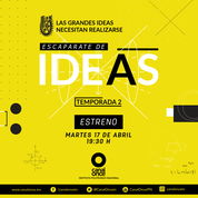  â€œESCAPARATE DE IDEASâ€
    La serie expone el arduo trabajo y talento de estudiantes, egresados e investigadores del Instituto PolitÃ©cnico Nacional (IPN) por el desarrollo de nueva tecnologÃ­a y la innovaciÃ³n.
    Estreno: martes 17 de abril, 19:30 horas. 

 

Canal Once reconoce, promociona y difunde en â€œEscaparate de ideasâ€ proyectos de estudiantes, egresados e investigadores del Instituto PolitÃ©cnico Nacional (IPN) orientados a beneficiar diversos Ã¡mbitos sociales y tecnolÃ³gicos del paÃ­s.
Keywords: canal once