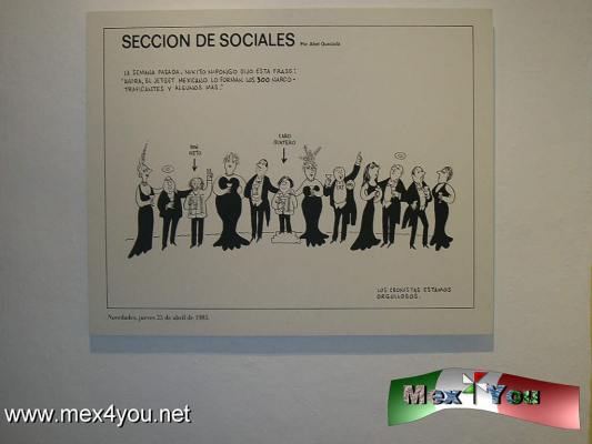 Congreso Latinoamericano de CartÃ³n PolÃ­tico-Ilustradores y Dibujantes (03-05)
ParticipaciÃ³n de grandes moneros de MÃ©xico, Argentina, Cuba, Colombia, Ecuador, Francia, EspaÃ±a, Venezuela, Brasil, Chile, Nicaragua, Portugal, Estados Unidos y PerÃº.

Text and Photo by: YanÃ­n RamÃ­rez
Keywords: exposiciones filo abel quezada museo de la ciudad cartÃ³n polÃ­tico ilustradores dibujantes cartonclub