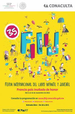 35 Aniversario de la FILIJ (04-05)
Cabe mencionar la presencia del Concierto dibujado , en el que seis ilustradores (tres franceses y tres mexicano) bajo la direcciÃ³n de Francois Olislaeger dibujarÃ¡n en vivo .

Text by: Yanin RamÃ­rez                                                Photo by: Cortesia
Keywords: Francia literatura infantil FILIJ 2015 cenart marie-aude murail timothÂ´rr fombelle