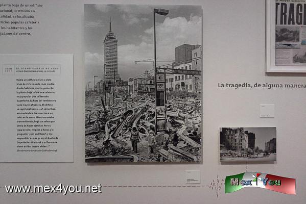 Exposiciones el temblor de 1985 y sus consecuencias humanas (04-05)
Mientras en la Segunda ExposiciÃ³n es a base de objetos de testimonios personales, polÃ­ticos, documentales, artÃ­sticos, cientificos y literarios que destacan el papel de la sociedad civil durante y despuÃ©s del 85.

Text and Photo by: Yanin RamÃ­rez
Keywords: museo de la ciudad de mÃ©xico homenaje a 30 aÃ±os del sismo del 85 temblores mexico Exposiciones del Sismo 85