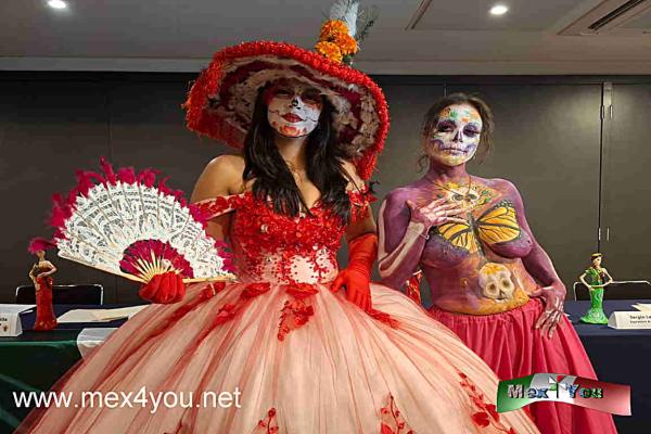 Detalles para dar a conocer "Catrina Fashion Fest 2025"
El itinerario del certamen es el siguiente: 1.-Convocatoria (mayo 2025) , 2.-Casting (Julio  25 2025)  donde se seleccionará a 50 concursantes, 3.-Semifinales (finales septiembre 2025), 4.Gran Final 4 de octubre , 2025) con una gala de alta costura , música, gastronomía ancestral, documental y coronación de la ganadora. 

Para más detalles consultar www.catrinafashionfest.com 


Text & Photos by: Antonio Pacheco
Keywords: catrina fashion fest calaveras dia muertos catrin day dead