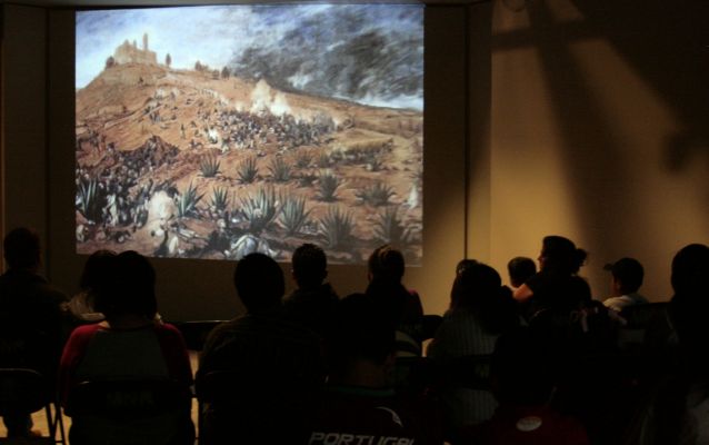 Proyectan documental La ballata del 5 de mayo, 150 aÃ±os despuÃ©s
Como parte de las actividades por la conmemoraciÃ³n del enfrentamiento armado realizado el 5 de mayo de 1862 en las cercanÃ­as de la ciudad de Puebla entre el Segundo Imperio FrancÃ©s dirigido por Charles Ferdinand Latrille y el EjÃ©rcito de la RepÃºblica Mexicana bajo el mando de Ignacio Zaragoza, durante la Segunda IntervenciÃ³n Francesa en MÃ©xico, se proyectÃ³ en el Museo Nacional de la RevoluciÃ³n, el documental La ballata del 5 de mayo, 150 aÃ±os despuÃ©s, de Andy Javier Correa.
Keywords: documental proyeccion batalla 5 mayo 150 aÃ±os despues museo revolucion mexicana