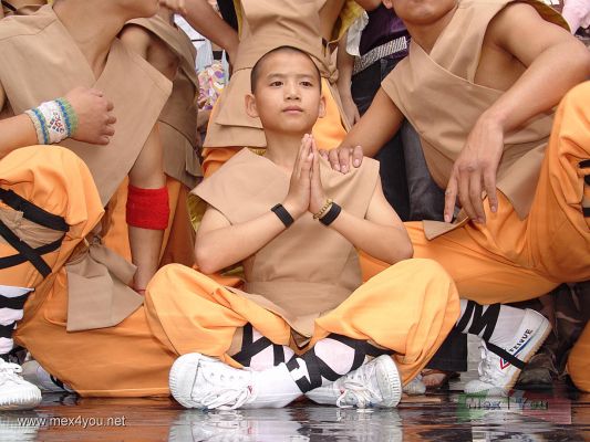 Kung Fu ShaolÃ­n en la Ciudad de MÃ©xico / Kung Fu ShaolÃ­n in Mexico City 2007 (08-08)
Al final del evento los monjes compartieron con algunos asistentes posiciones bÃ¡sicas de Kung-fu.

At the end of the event the monks shared with the people basic stands of Kung-fu.
Keywords: kung fu shaolin artes marciales experimenting china ciudad mexico city martial arts