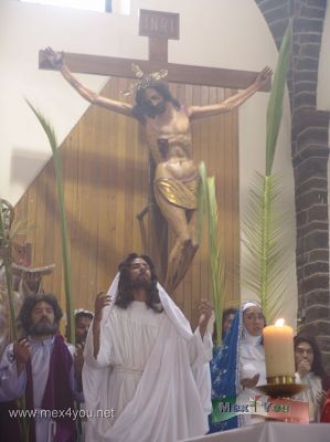 Domingo de Ramos / Palm Sunday  2009 (02-07)
JesÃºs, quiÃ©n es interpretado por AdÃ n  Villagran, recorre las calles de los barrios de Iztapalapa acompaÃ±ado de sus 12 apÃ³stoles, la virgen MarÃ¬a y resguardado por los nazarenos que portan las palmas.
La peregrinaciÃ³n se dirigieron a la iglesia de San Lucas para celebrar una misa y mÃ¡s tarde acudirÃ¡n al Santuario de la Cuevita, donde es seguido por los habitantes de la delegaciÃ²n.

Jesus, who is peformed by Diego Villagran, walks the streets of the neighborhoods of Iztapalapa and his 12 apostles, the Virgin Mary and sheltered by the Nazarenes who carry Palmas.
The pilgrimage is directed to the church of San Lucas to celebrate a Mass and then go to the Sanctuary of Cuevita, which is followed by the inhabitants of the delegation.

Keywords: domingo ramos palm sunday iztapalapa semana santa holy week easter pascua