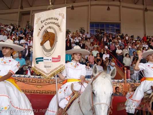 Charreada en honor a Pedro Infante / Charreada in honor to Pedro Infante 2007 ( 03 - 11 )
Las Bellas Amazonas mostraron su habilidad en el ruedo ademÃ¡s de su belleza.

The Beautiful Amazon showed their ability in the bull ring in addition to their beauty.
Keywords: charreada charros charro asociacion nacional de charros charreria mexicana amazona amazonas