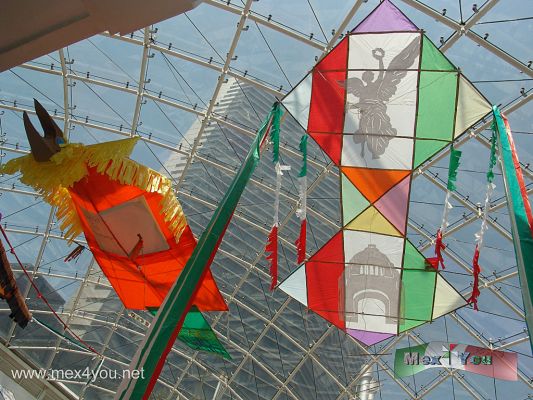 Papalotes en el MAP / Kites in the MAP (05-05)
Como en el 2010 se celebra el bicentenario de la Indenpendencia Mexicana y el Centenario de la RevoluciÃ³n Mexicana varios de los cometas comparten el motivo de estas gran celebraciones.

As 2010 marks the bicentenary of the Mexican Indenpendencia and the Centennial of the Mexican Revolution a number of comets share the reason for these great events.
Keywords: cometas papalotes kites museo arte popular art museum juguetes tradicionales mexicanos mexican mexico toy traditional