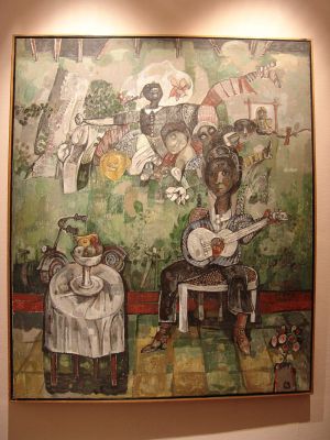 Gerardo CantÃº in the   JosÃ© Luis Cuevas Museum (04-04)
"Un mismo Amor" estÃ¡ dedicada al amor tanto a las artes plÃ¡sticas como a la escritora cubana MarinÃ©s, quien fue el gran amor de Gerardo CantÃº. Expresa el artista " al pintar estoy cerca de la naturaleza, disfruto y al mismo tiempo intento buscarme a mi mismo" . La exposiciÃ³n estarÃ¡ del 28 de abril al 10 de junio en el Museo JosÃ© Luis Cuevas. 
Keywords: gerardo cantu museo jose luis cuevas museum 