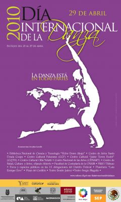 Dia Internacional de la Danza / Dance International Day (03-03)
Desde ese dÃ­a --fecha sugerida por Piotr Gussev por ser el nacimiento de Jean Jacques Noverre, revolucionario coreÃ³grafo francÃ©s--, cada naciÃ³n organiza su propio festejo dancÃ­stico para que no pase desapercibido; se calcula que oficialmente se lleva a cabo en mÃ¡s de 150 paÃ­ses. 


Keywords: dia internacional danza dance international day 
